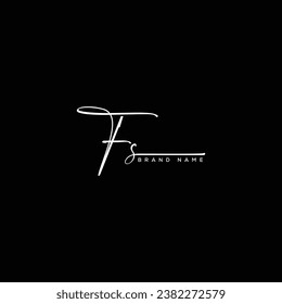FS letter beauty handwriting vector logo. 