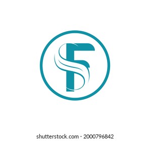 FS Letter Initial Logo Beauty In Circle
