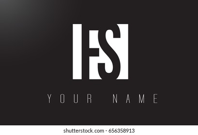 FS Letter Logo With Black and White Letters Negative Space Design.