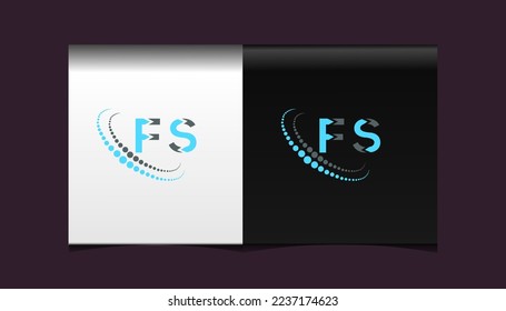 FS letter logo creative design. FS unique design.

