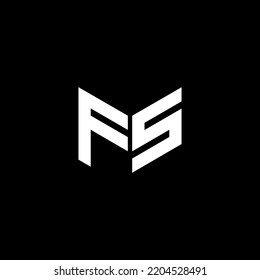 FS letter logo design with black background in illustrator. Vector logo, calligraphy designs for logo, Poster, Invitation, etc.