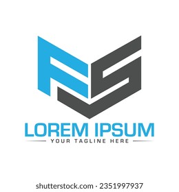 Diseño del logotipo de la carta FS Diseño del logotipo creativo
