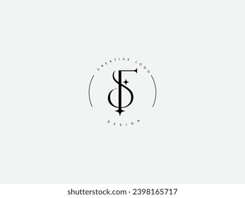 FS letter logo design. Fs logo. Lettering design. Font. Handwritten. SF logo. S letter. Creative. Premium template. Icon