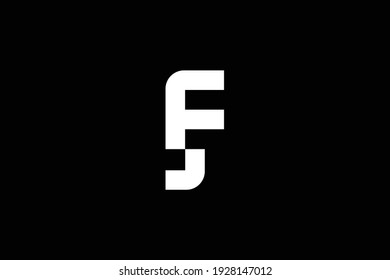Diseño del logo de la carta FS sobre fondo de lujo. Concepto de logotipo de letras de monograma SF Diseño de iconos FS. Diseño de iconos de letras blancas elegantes y profesionales en el fondo negro.