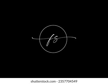 Diseño de logotipo de carta FS y logotipo de plantilla de vector