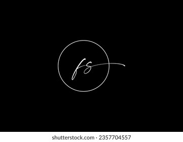 FS letter logo design and vector template logo