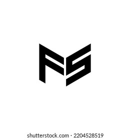 Diseño del logotipo de letras FS con fondo blanco en ilustrador. Logo vector, diseños de caligrafía para logotipo, afiche, invitación, etc.