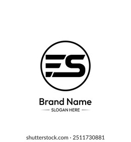 FS Letter Logo Design. white Background.