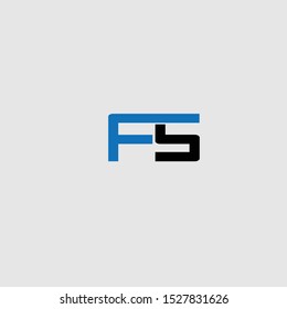 FS letter logo icon vector Free