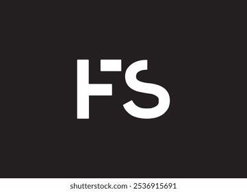 Logotipo de la letra FS y diseño inicial del logotipo