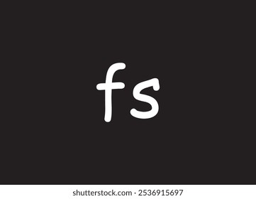 Logotipo da letra FS e design do logotipo inicial