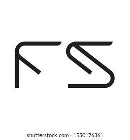 FS letter logo template vector icon design