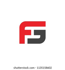 Vector de logotipo de carta FS. Logo de SF. Logo de FJ 