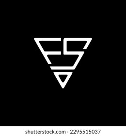 FS letter monogram pyramid vector logo design