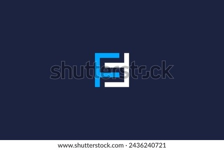 fs letter with square logo icon design vector design template inspiration