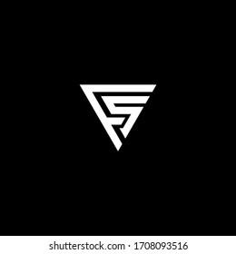 ABSTRACTO DE LOGOTIPO DEL VECTOR DE LETRA FS