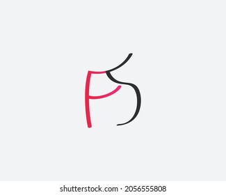 Monograma de logotipo de resumen de letras FS