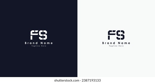 Diseño del logotipo vectorial de las cartas FS