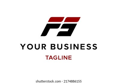 FS logo design, letter, icon, symbol, initial, monogram. This design exudes energy and professionalism. Perfect for sport apparel, racing team, gym or fitness visual identity.