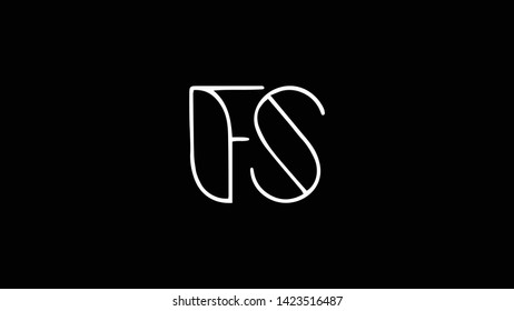 Fs Logo Design Template Vector Illustration Stock Vector (Royalty Free ...