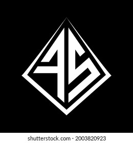 FS logo letters monogram with prisma shape design template vector icon modern