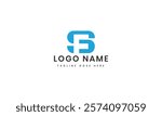 fs logo template with abstract