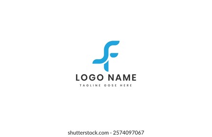 fs logo template with abstract