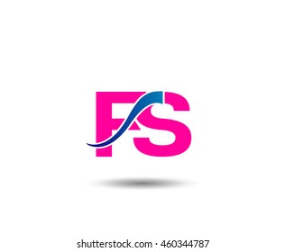 FS Logo. Vector Graphic Branding Letter Element
