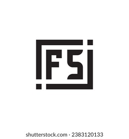 FS minimalist geometric symbol logo in high quality professional design that will print well across any print media