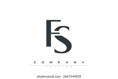 FS Modern Initials Logo Design. Branding logo with stylized initials showcasing bold design and modern aesthetic. Ideal for professional business branding or creative projects focusing on minimalistic