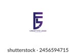 FS SF Abstract initial monogram letter alphabet logo design