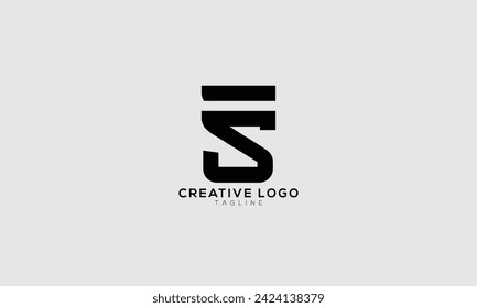 FS SF Abstract initial monogram letter alphabet logo design