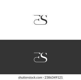 FS, SF, ES, SE Letter Logo Design Template Elemente. Modernes abstraktes Logo für digitale Buchstaben.