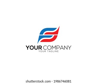 FS and SF F or S Logo Shaped Business Brands Initial Based letter Icon design Vector Template.