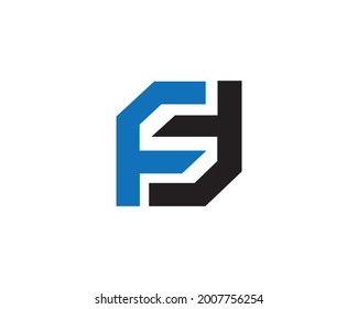 FS and SF or FF Logo Shaped Business Brands Initial Based letter Icon design Vector Template.