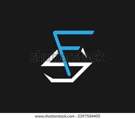 FS or SF initial abstract letter logo vector template.