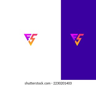 FS, SF Letter Logo Vector Template Abstraktes Monogramm Symbol . Für Business Sports, Technologie, Mode, Digital- und künftiges kreatives Logo verwendbar