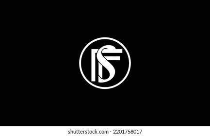 FS SF logo letter design on luxury background. SF logo monogram initials letter concept. FS icon logo design