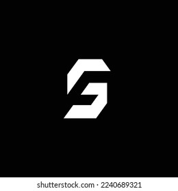 Logo de FS SF. Logo tipográfico simple y negativo.