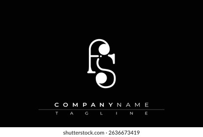 FS Typography Logo Design. Stylish monogram design depiction featuring the letters F and S combined in an artistic signature style, delivering a unique and creative visual representation.