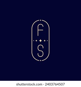 FS wedding lie monogram with high quality professional design that will print well across any print media