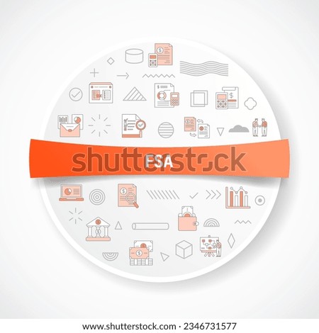 fsa flexible spending account concept with icon concept with round or circle shape for badge