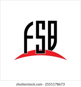 FSB-Buchstabe Logo-Design mit weißem Hintergrund in Illustrator, Vektorlogo moderne Alphabet-Schriftart