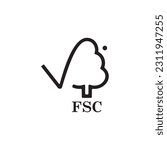 FSC icon symbol sign vector
