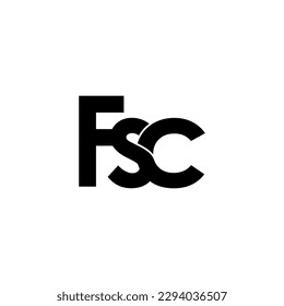 fsc initial letter monogram logo design