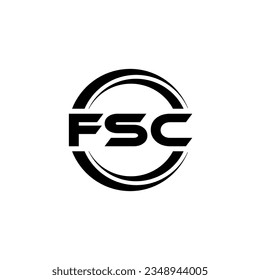 FSC Logo Design, Inspiration für eine einzigartige Identität. Modernes Eleganz und kreatives Design. Markieren Sie Ihren Erfolg mit dem Markieren dieses Logos.