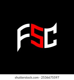 Diseño del logotipo del FSC, logotipo simple y moderno del FSC. Diseño de alfabeto de lujo FSC  