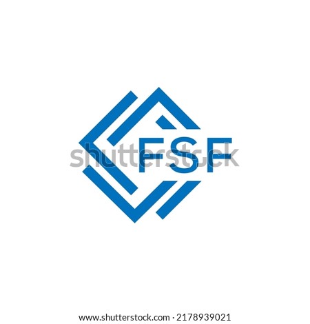 FSF letter logo design on white background. FSF creative  circle letter logo concept. FSF letter design.
