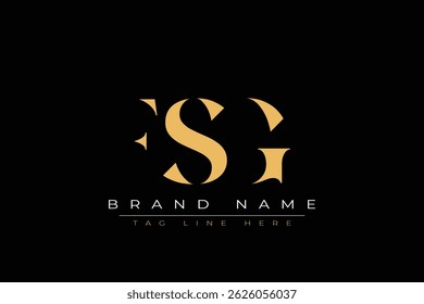 FSG abstract letter logo design. This logo is designed by three abstract letters.