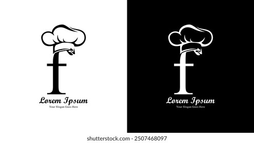 f-shaped design combined with chef's hat